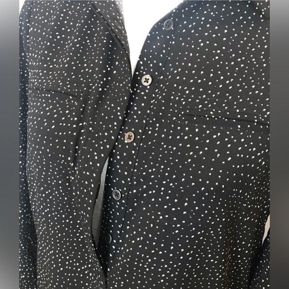 Lila Rose Polka Dot Long Sleeve Shirtdress M - Picture 13 of 15